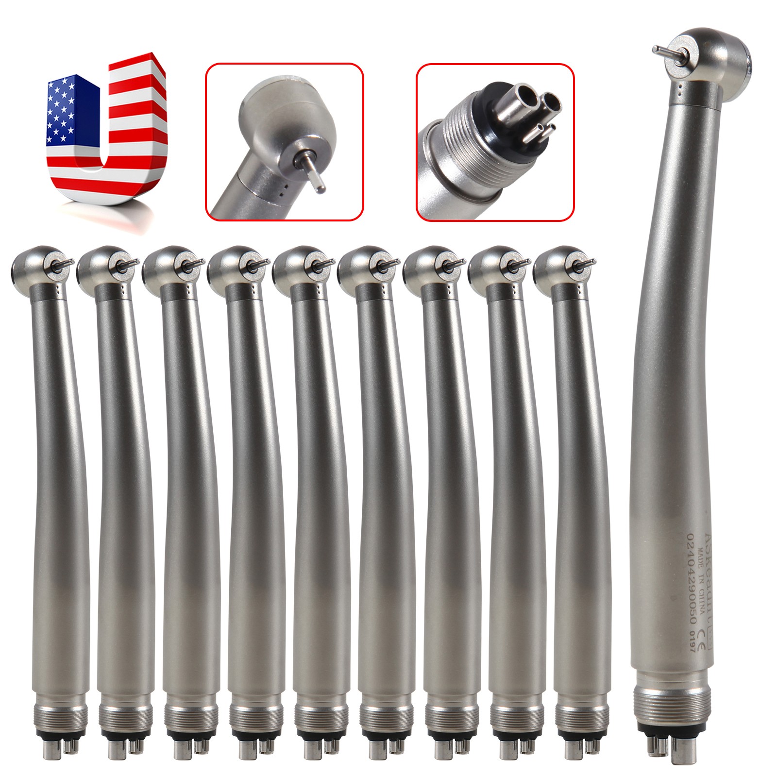 10 Yabangbang Dental High Speed Handpiece Push 3 Spray Turbine 4Hole Fit NSK KaV