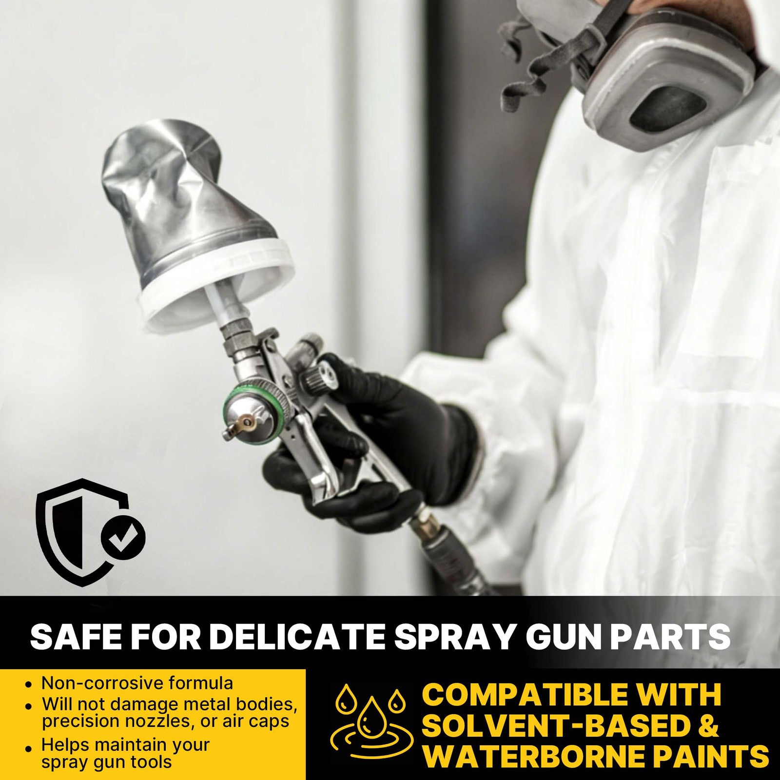 LAUCO Spray Gun Cleaner 14 oz, Pack of 2, High-Performance Paint Gun Cleaner