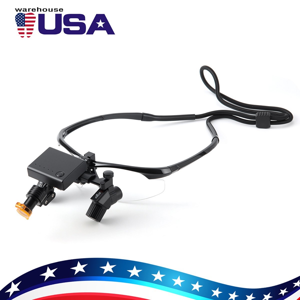 3.0X Dental Medical Ergo Loupes+5W LED Surgical Head Light Magnifying Glass