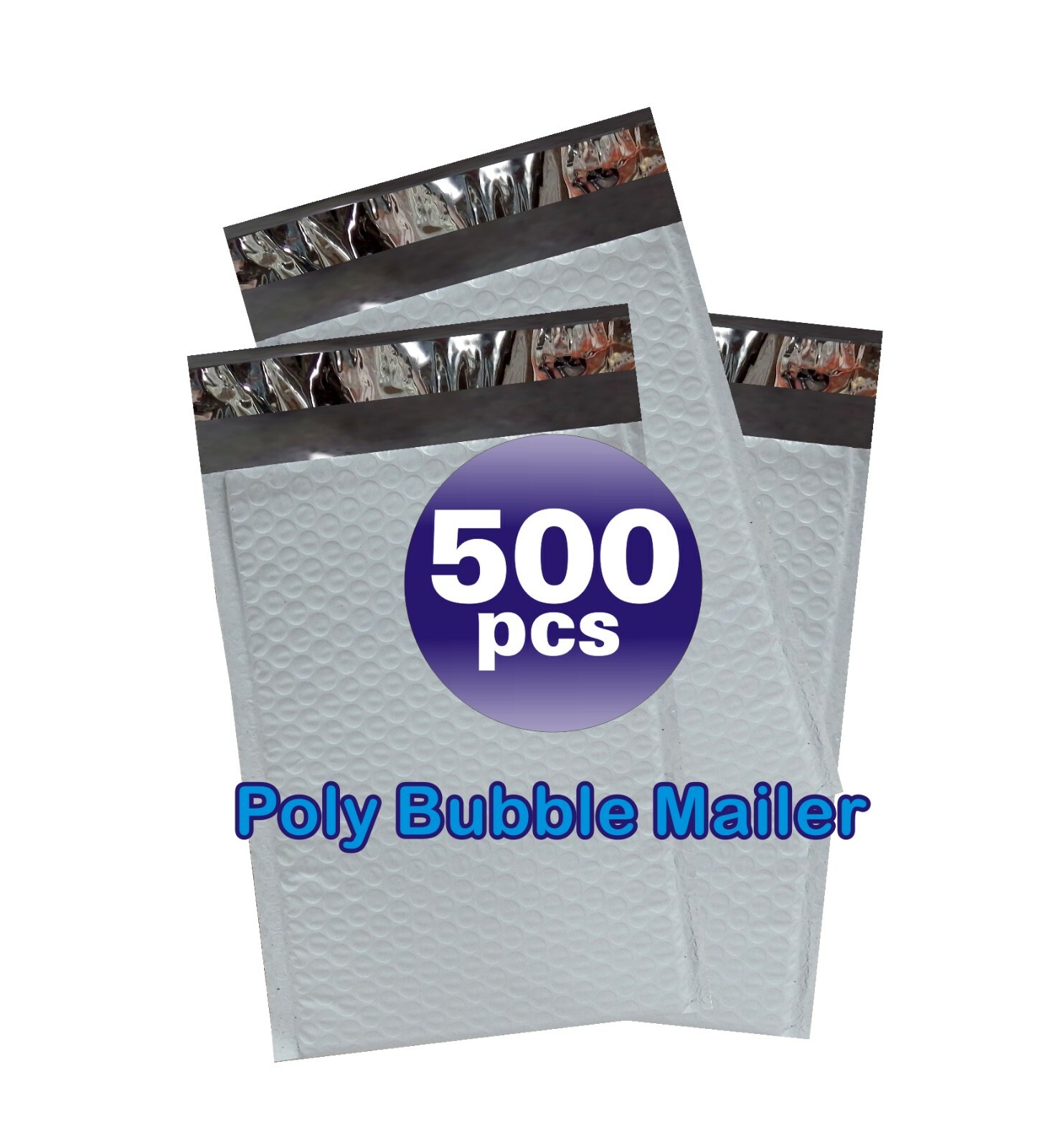 PolycyberUSA 500 pcs #0000 Poly Bubble Envelopes Mailers (Inner 4×6)
