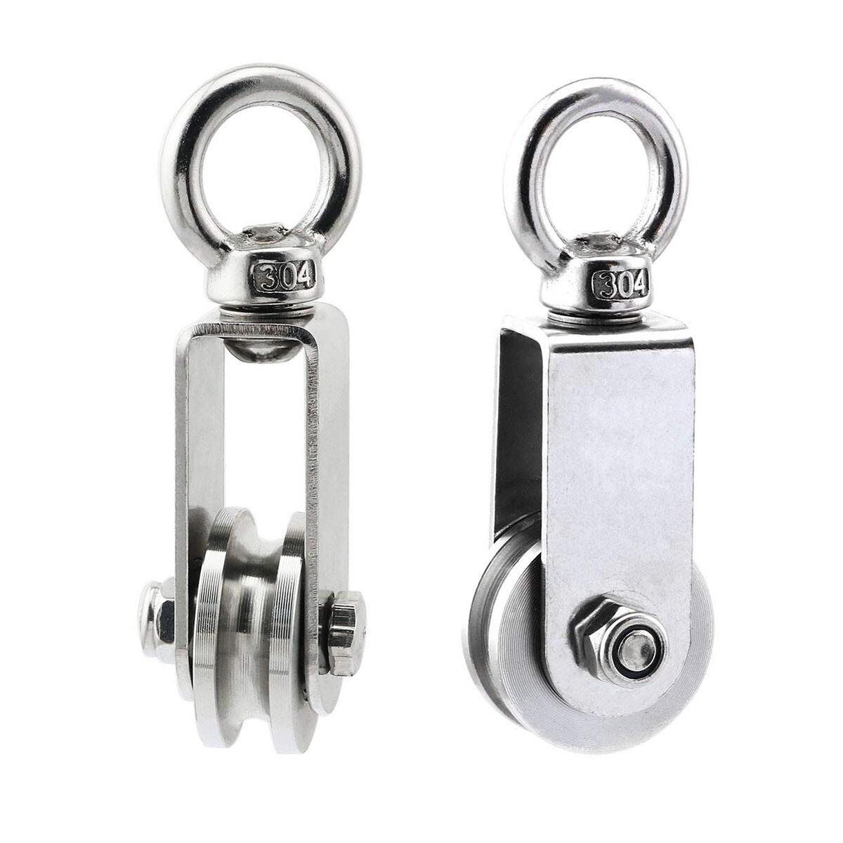 2PC-304 Pulley Wheel Steel Rope Pulley Wheel Cable Pulley Wheel Pulleys for Rope