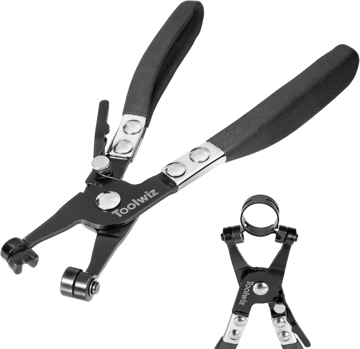 Hose Clamp Pliers Heavy Duty Tool with Locking Device and Black