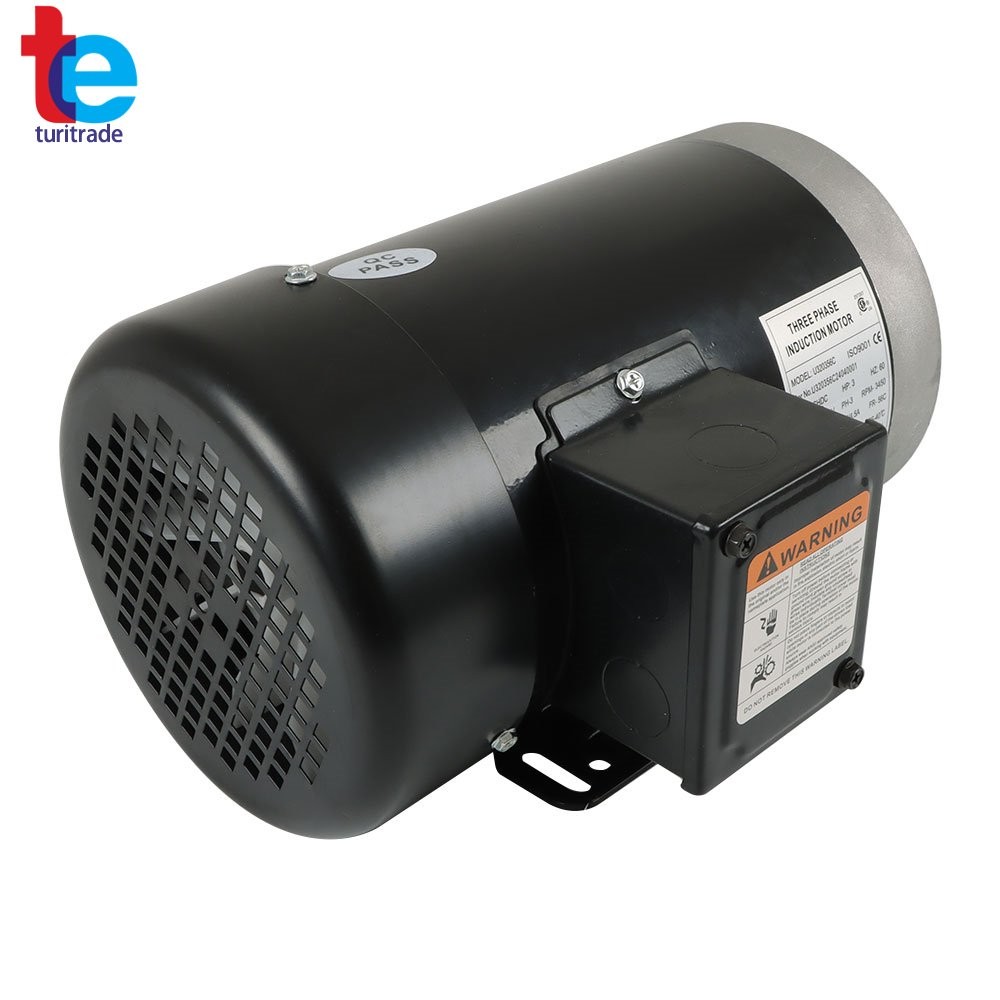 3 HP General Purpose Electric Motor 3 Phase 56C Frame 3450 RPM TEFC 230/460V