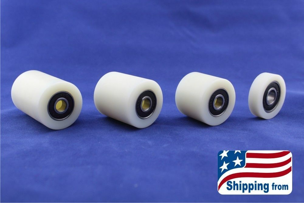 2 Inch Nylon Pulley Roller Wheel Bearing Guiding Wheel Flat Belt Idler