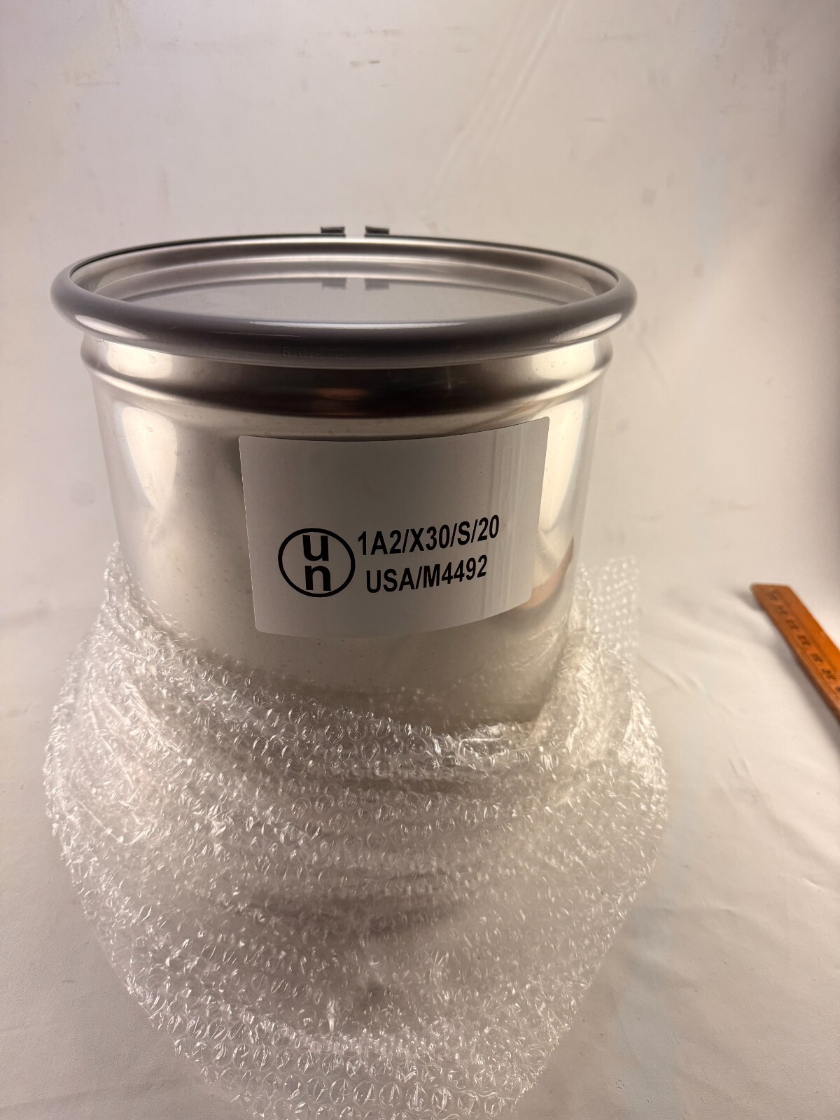 USA Made 15 Gal Stainless Steel Open Top Head Drum Barrel Food Grade 1/8” Dent