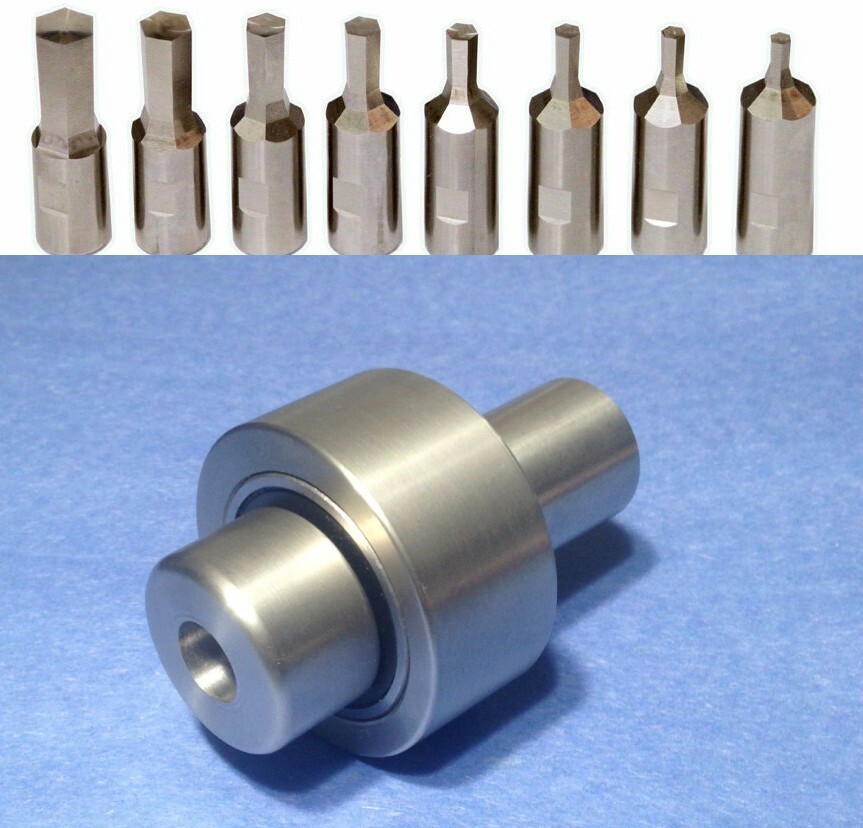 Rotary Broaching Kit – 8 Hexagon Rotary Broaches & 3/4″ Shank Holder Made in USA