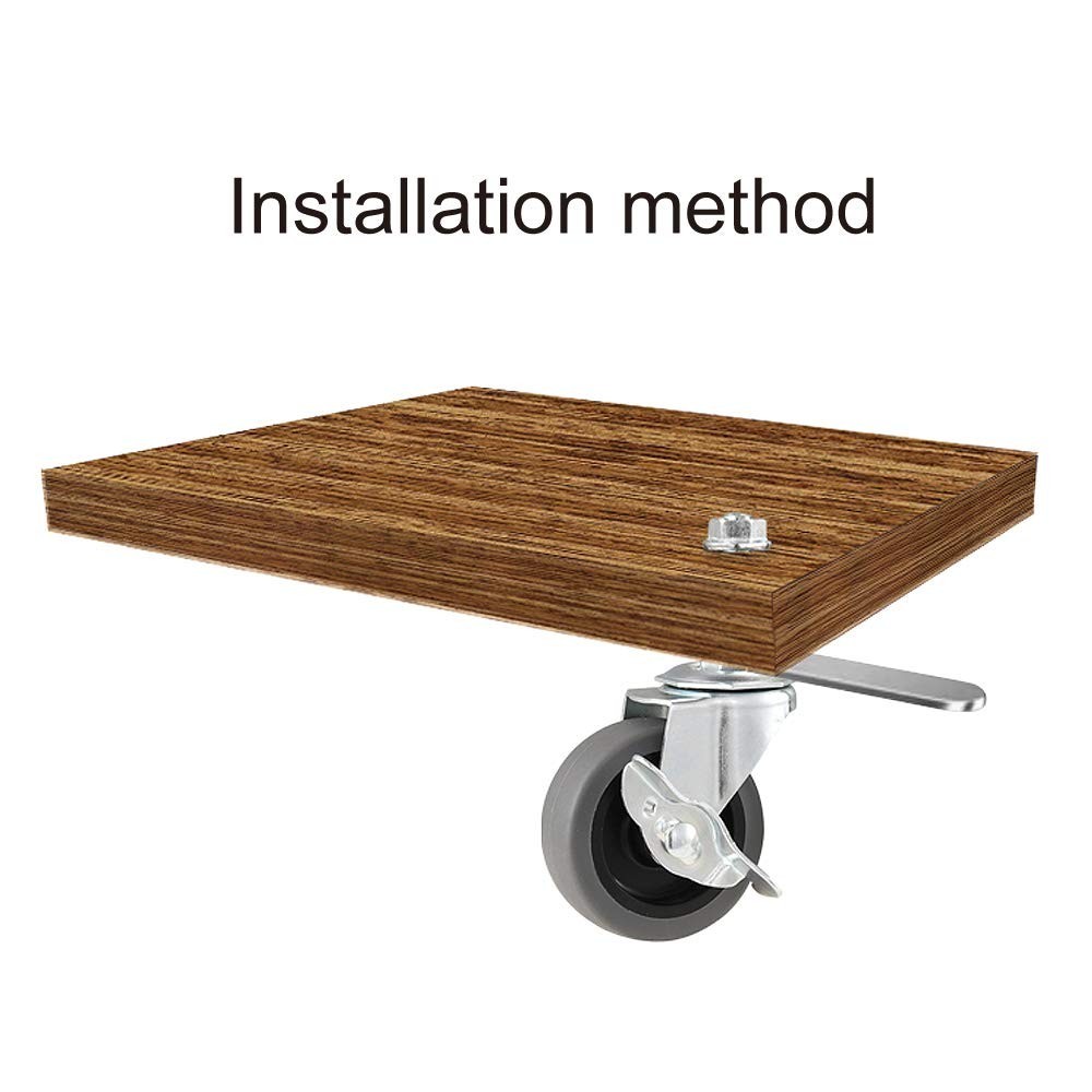 3 Inch Caster Wheels Threaded Stem Casters Set of 4 Heavy Duty Swivel Wheel