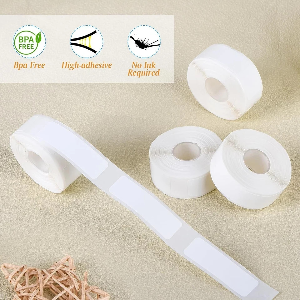 6 Rolls Label Maker Tapes for Phomemo D30, 960 Pcs 12 x 40mm 12 x 40mm, White