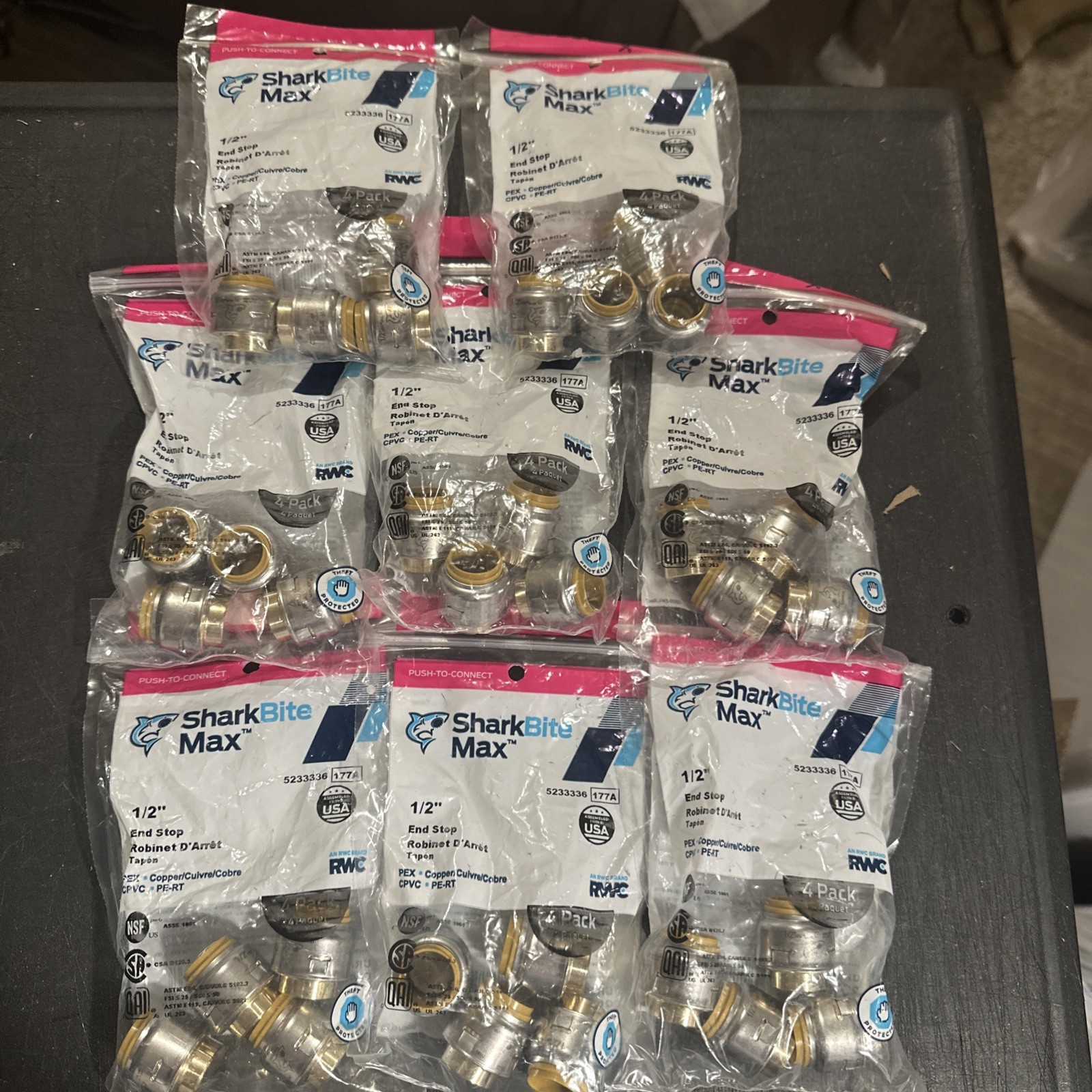 32 Sharkbite Max Push To Connect 1/2” End Stop New Sealed (384)