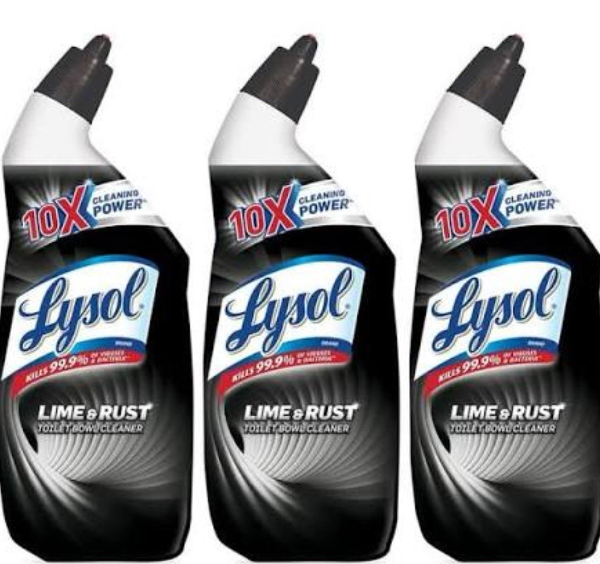 LYSOL Brand Disinfectant Toilet Bowl Cleaner w/Lime/Rust Remover 3X