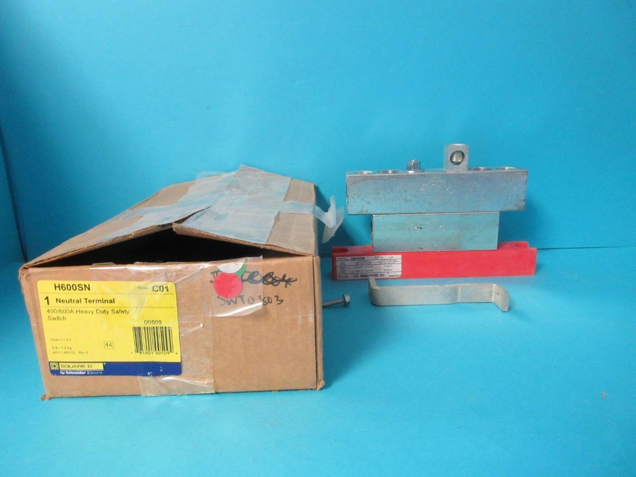Square D H600SN 240/600VAC 400/600A Heavy Duty Insulated Groundable Neutral Kit