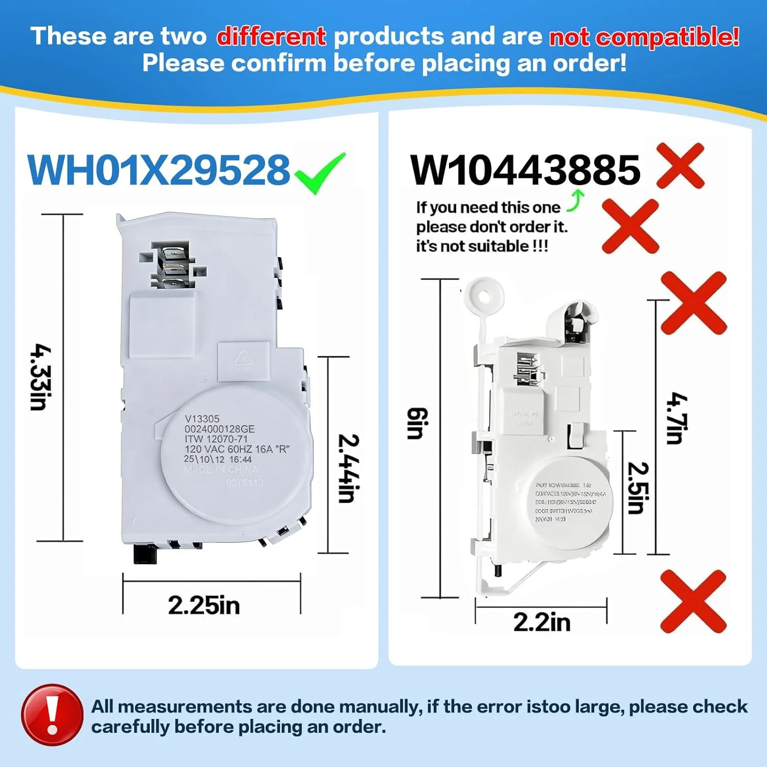 2026 Upgraded WH01X29528 Washer Lid Lock Switch, Replacement for GE Front Load W
