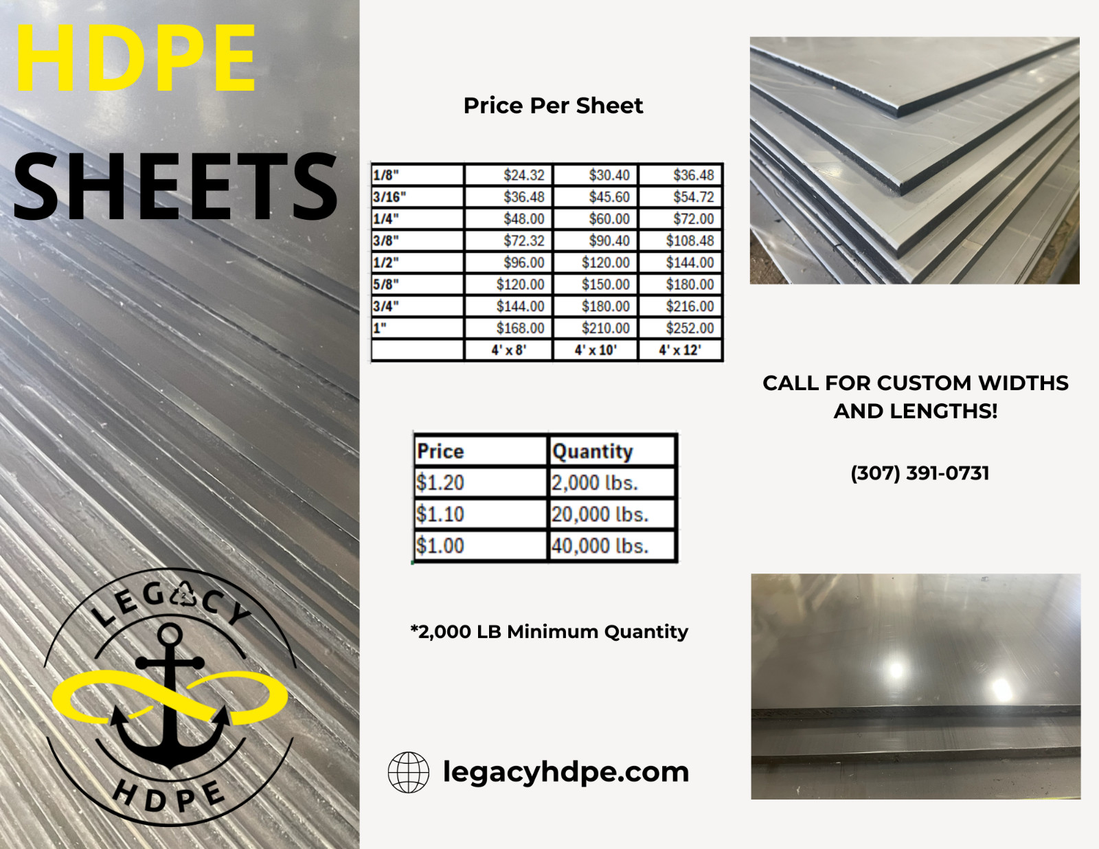 Custom HDPE Sheets