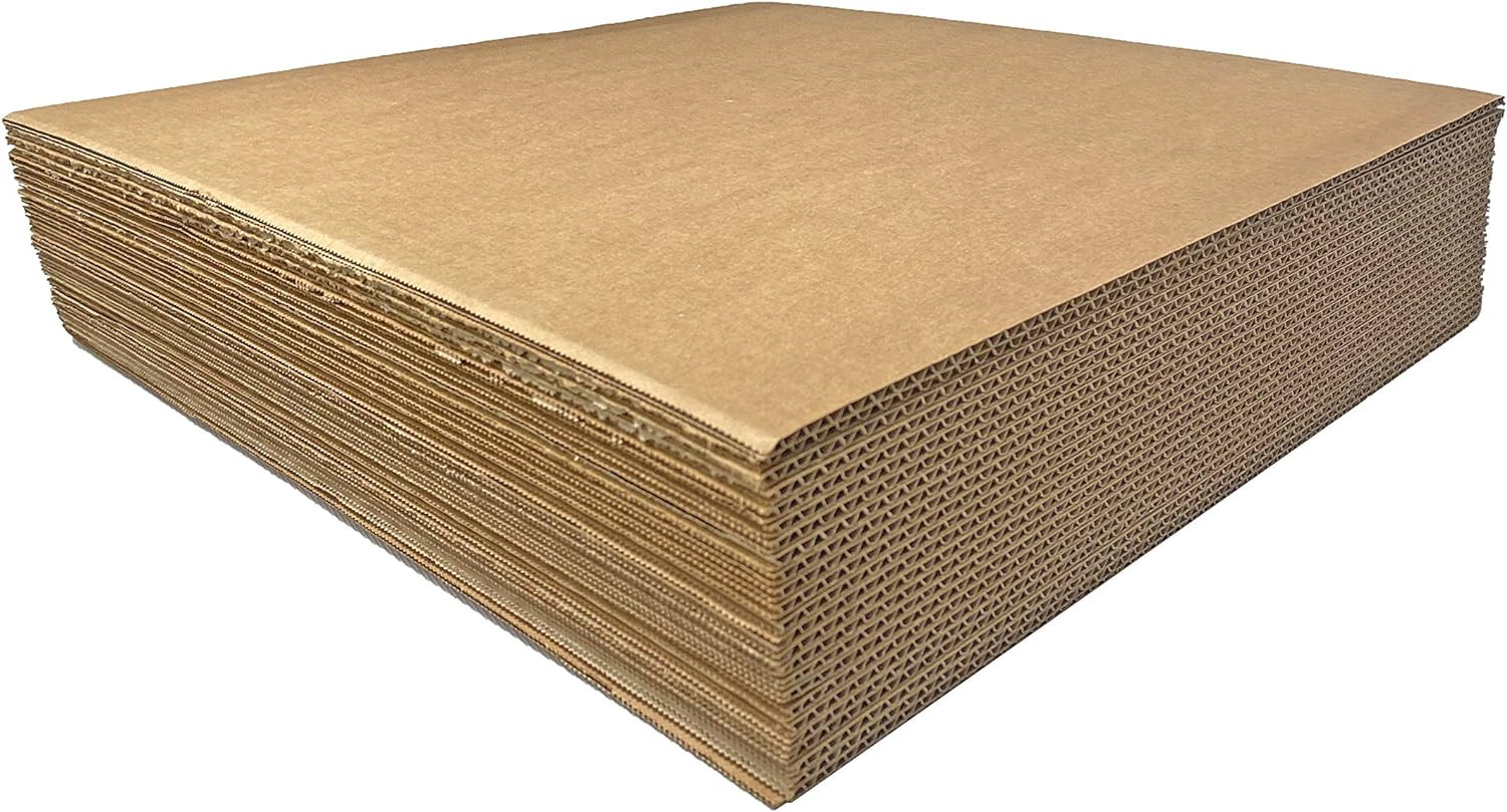 Corrugated Cardboard Filler Pads 1/8″ Thick – 12.25 X 12.25 Inches – 50 Pack