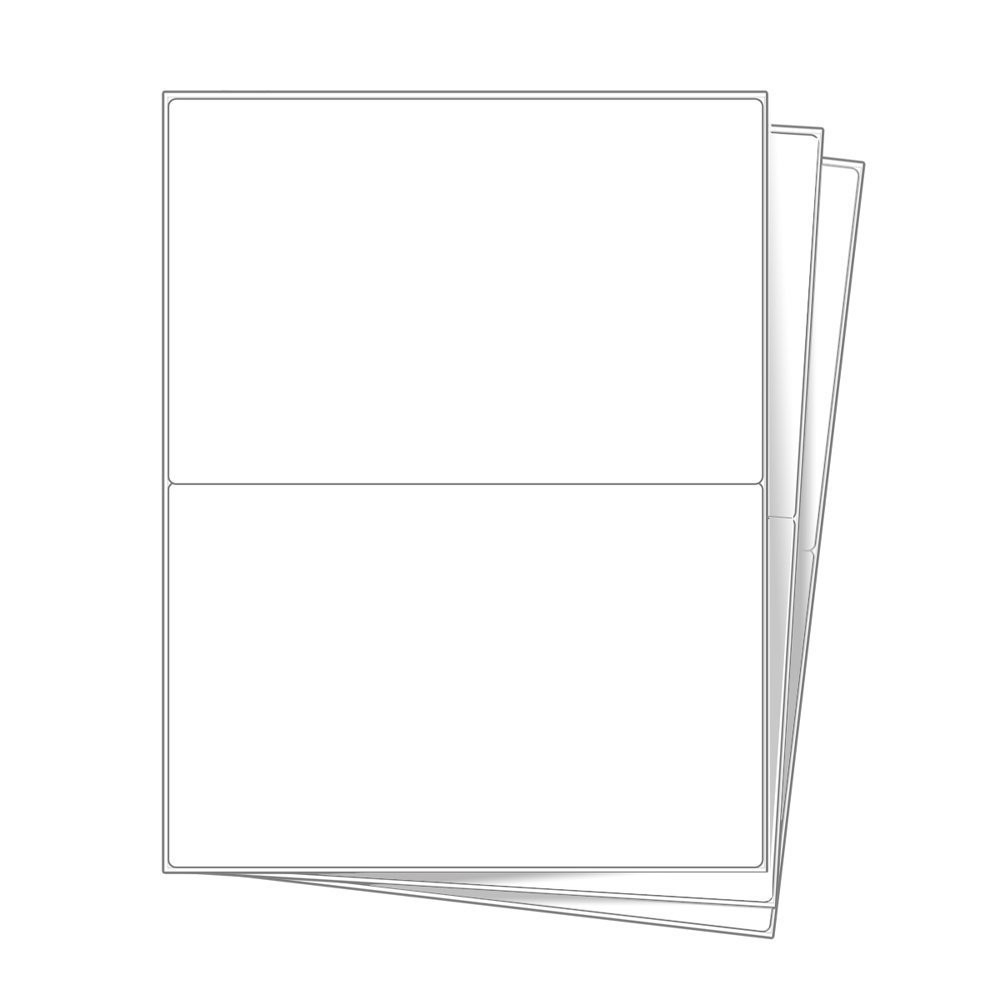 200-20000 8.5×5.5 Round Corner Shipping Label Half Sheet Self Adhesive Wholesale