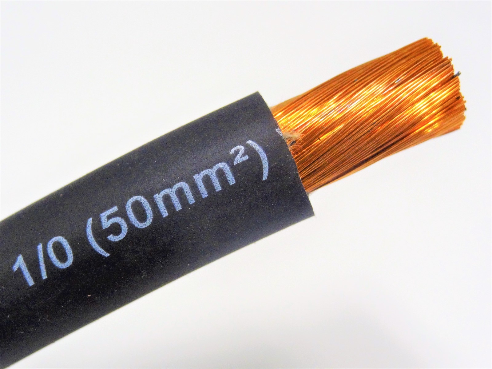 1/0 EXCELENE AWG WELDING/BATTERY CABLE BLACK 600V MADE IN USA (BUY PER FOOT)