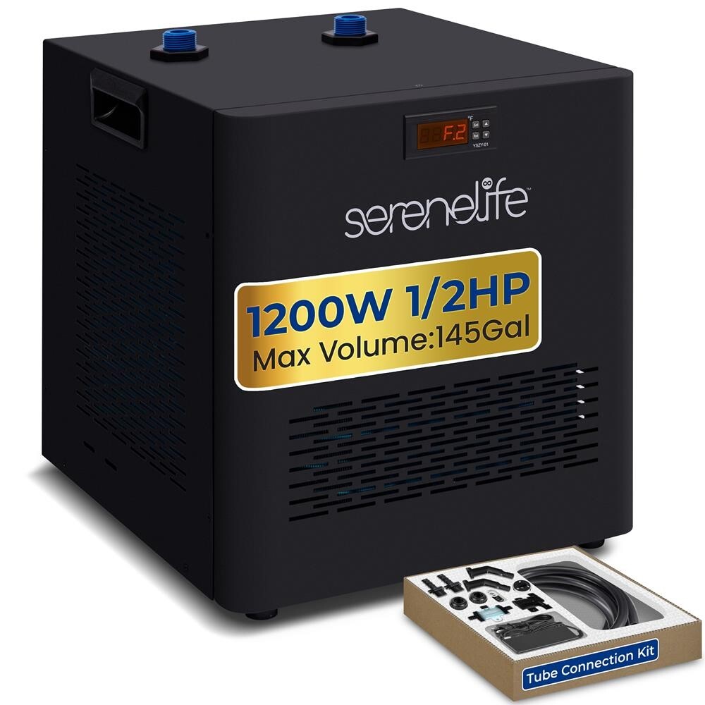 SereneLife Cold Plunge Water Chiller – 1200W 1/2 HP Cooling System