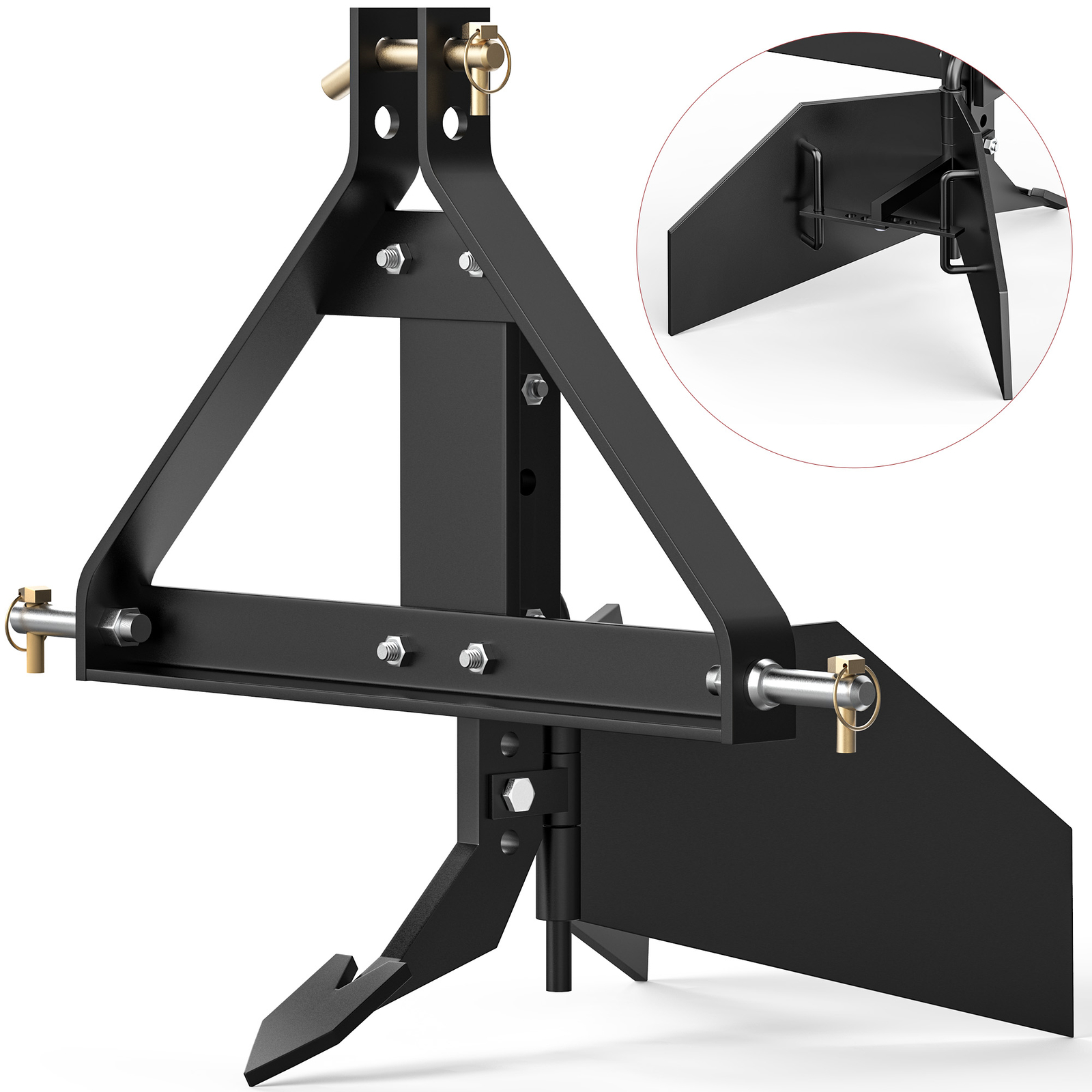 Heavy Duty Steel Middle Buster for Category 1 3 Point 3 Pt Quick Hitch Tractors