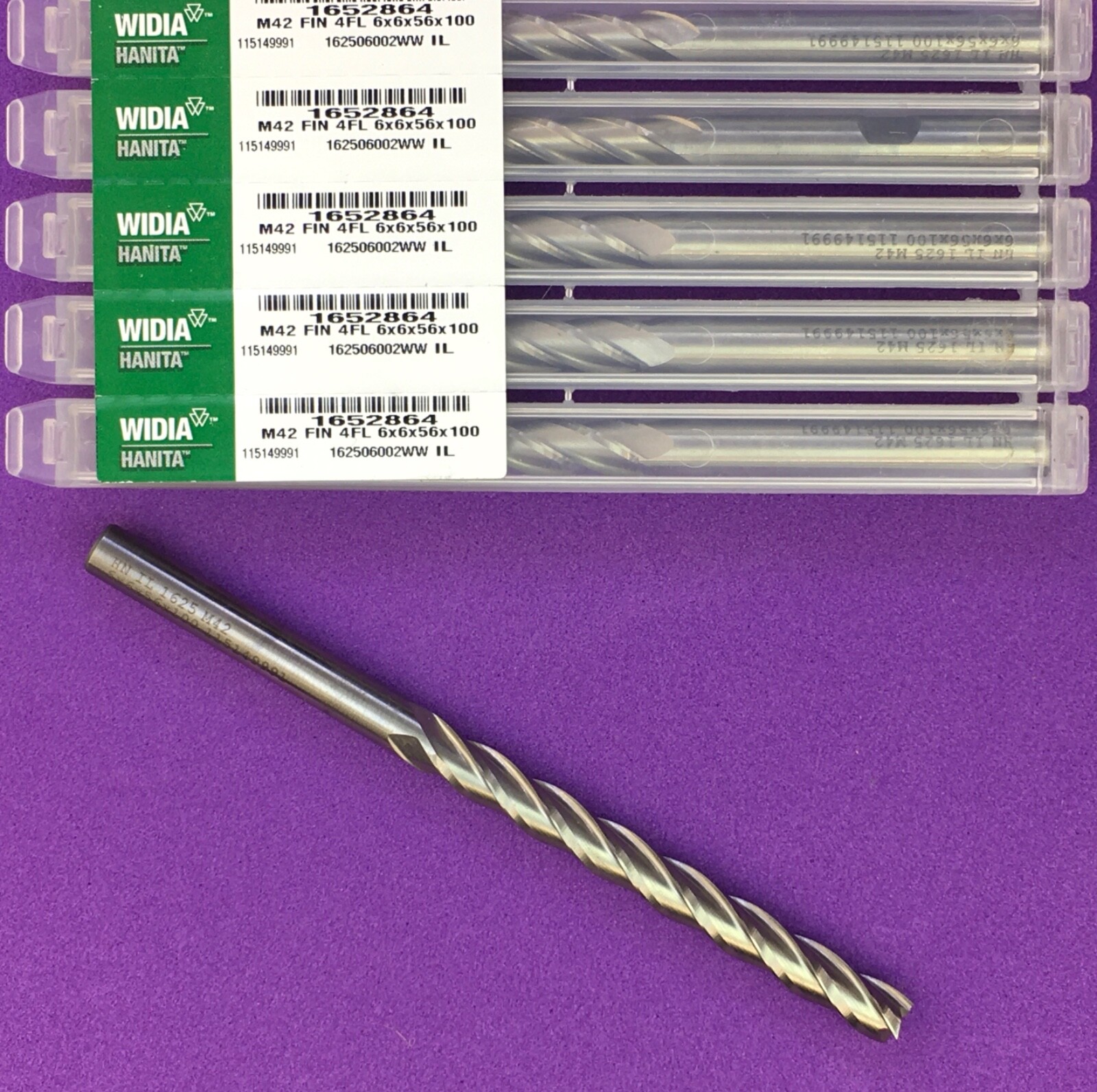 WIDIA HANITA 1652864 6mm EndMill M42 cobalt 6 X 6 X 56 X 100🎯Machinist
