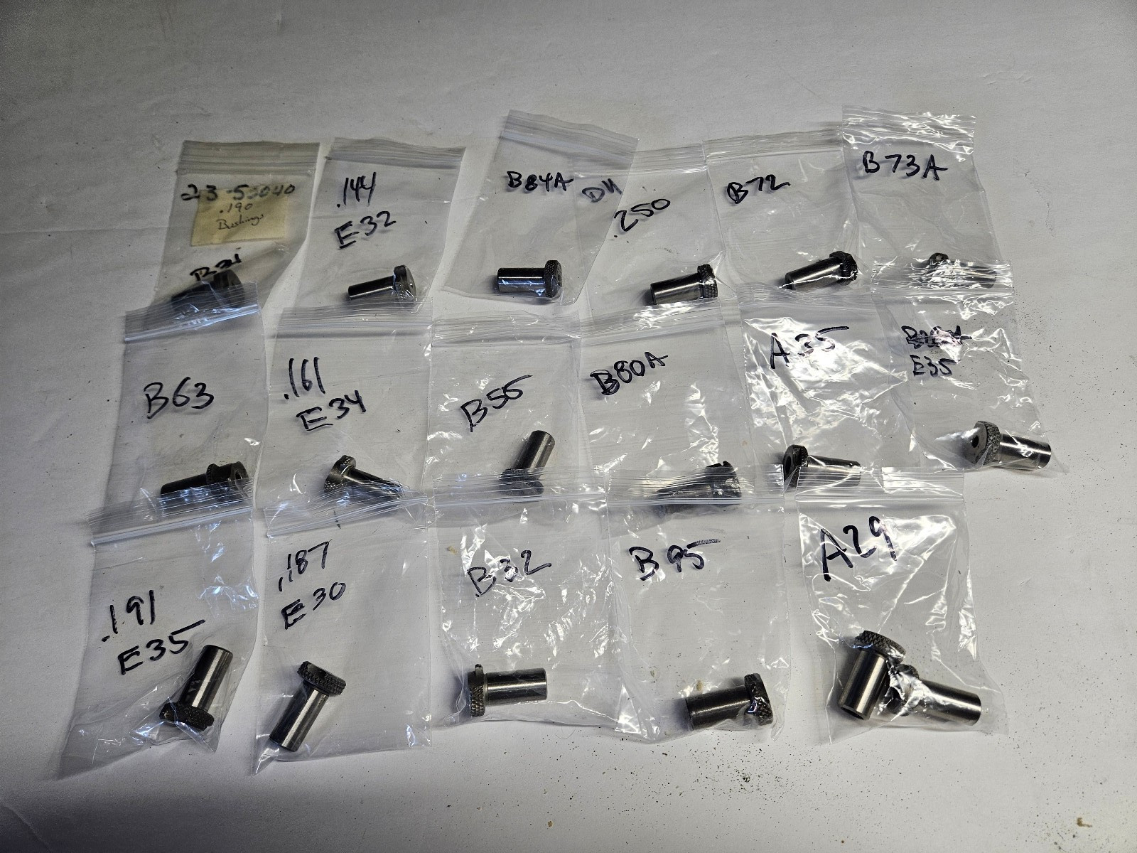Slip Fixed Drill Bushings .500 OD x 1.00 OAL Lot of 17 M37A
