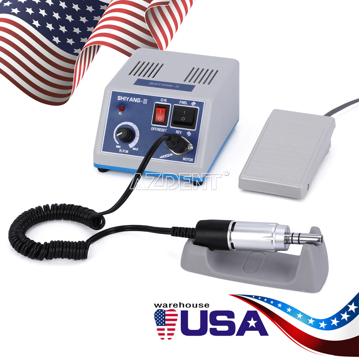 Dental Lab Micro Motor 35K rpm N3 + Surgical Contra Angle Straight Handpiece