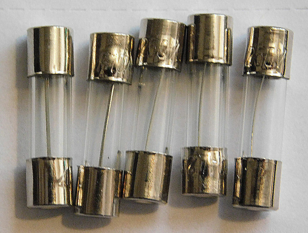 (5) T6.3A 6.3A 250V 5X20mm (3/16″ x 3/4″) SLOW BLOW Glass Fuse – USA Shipping