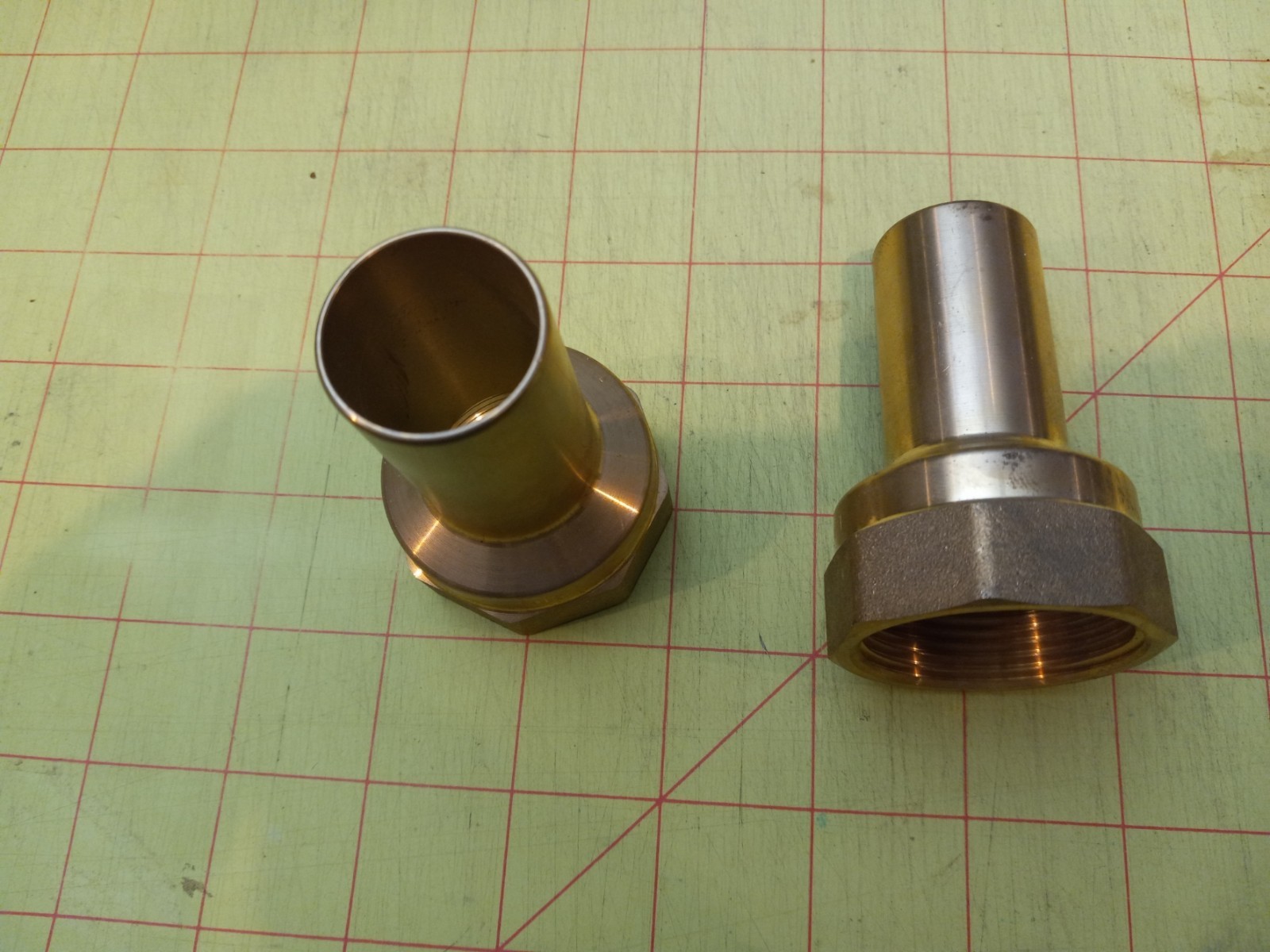 1 in NPT x 1-14 in FIP FTG x F Thread brass Fitting Female Adapter