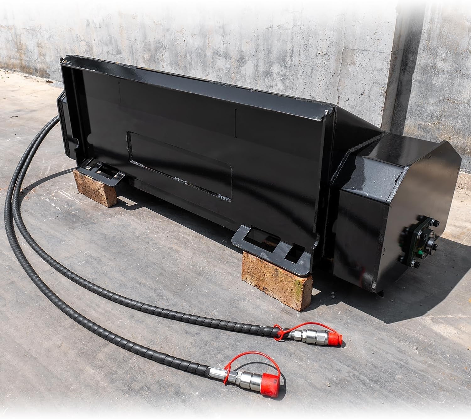 70″ Heavy Duty Rotary Tiller for Low Flow Skid Steer, 6″ Tilling Depth, US Stock