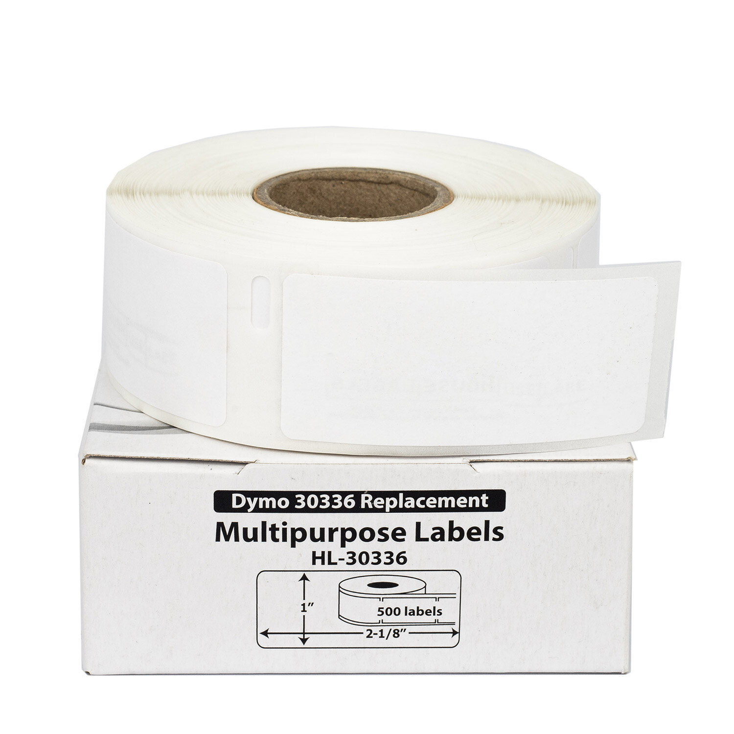 DYMO 30336 Direct Thermal Multipurpose Labels (1″ x 2-1/8″) – (200) Rolls of 500
