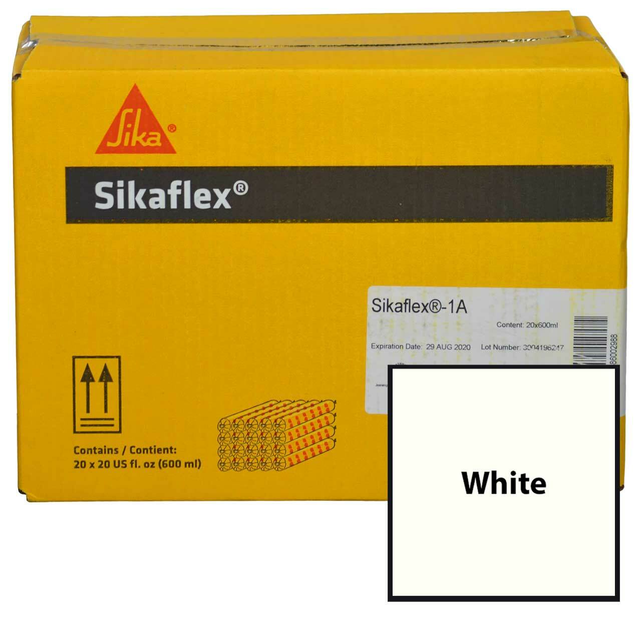 Sikaflex 1A, 20 oz. Sausage Packs, Full Case – 20 Tubes, White