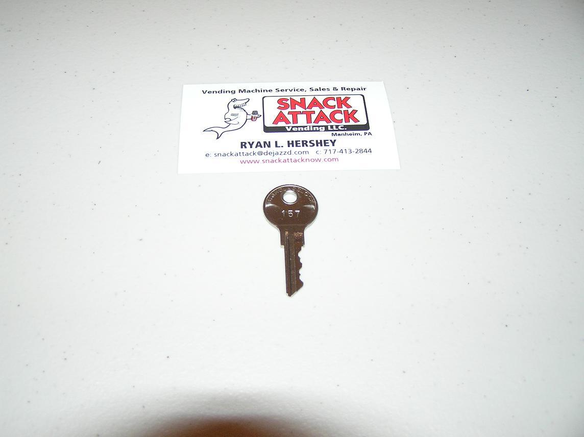 VENDSTAR 3000 TOP LID DOOR KEY #157 – New (OEM) / Free Ship!