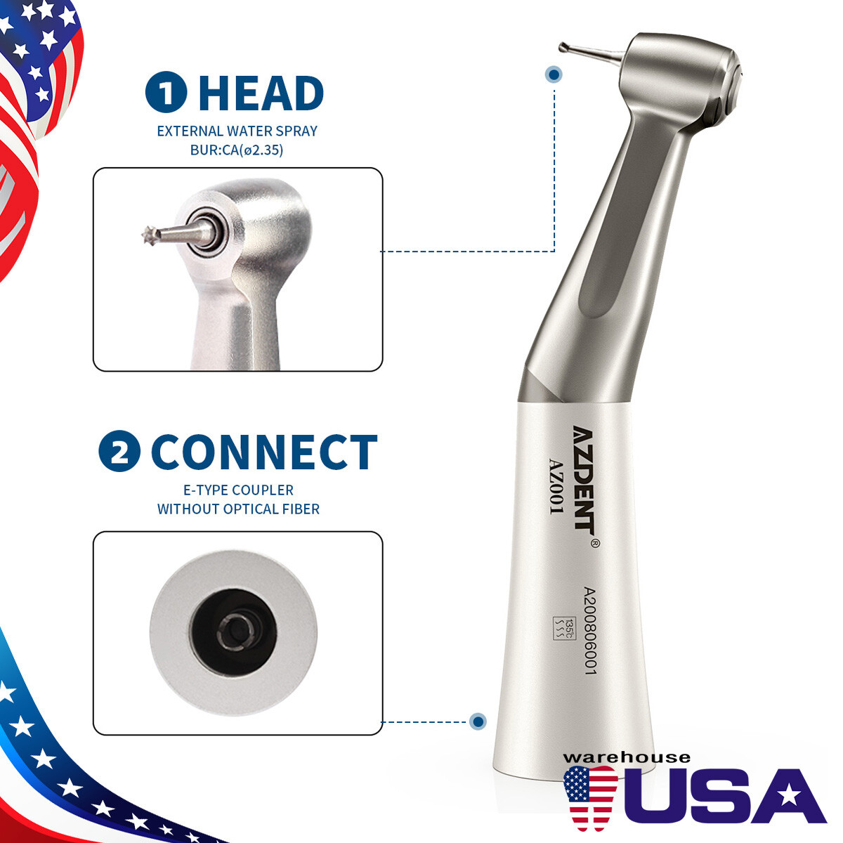 Dental E-generator Fiber LED Turbine Color High Speed/Low Speed Handpiece B2/M4
