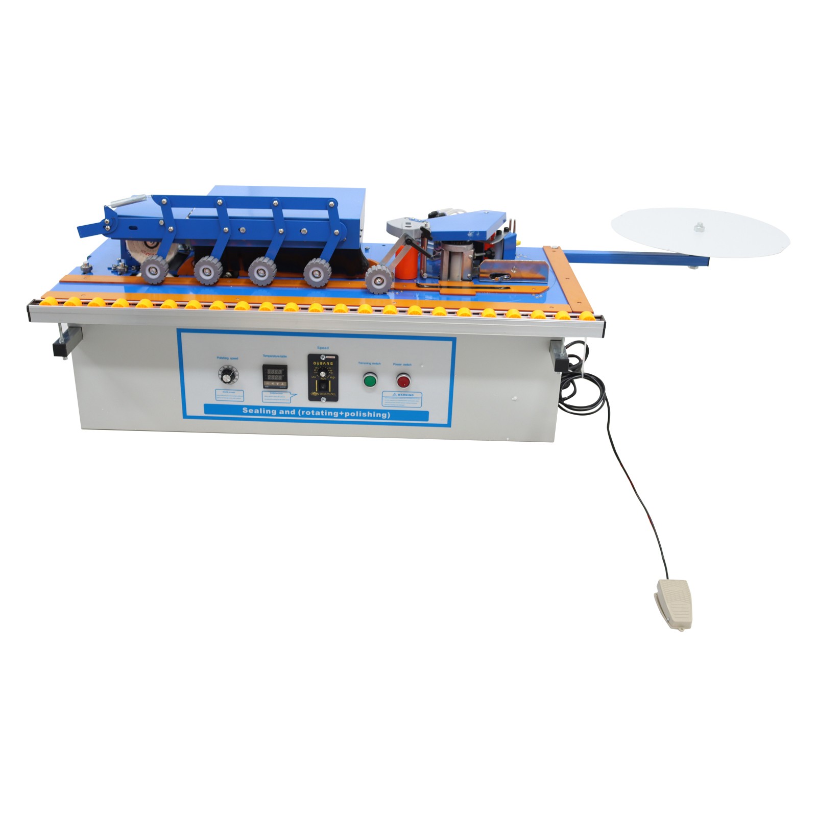 110V Automatic Edge Banding Machine Edge Bander Curved Sealing Trimming Machine