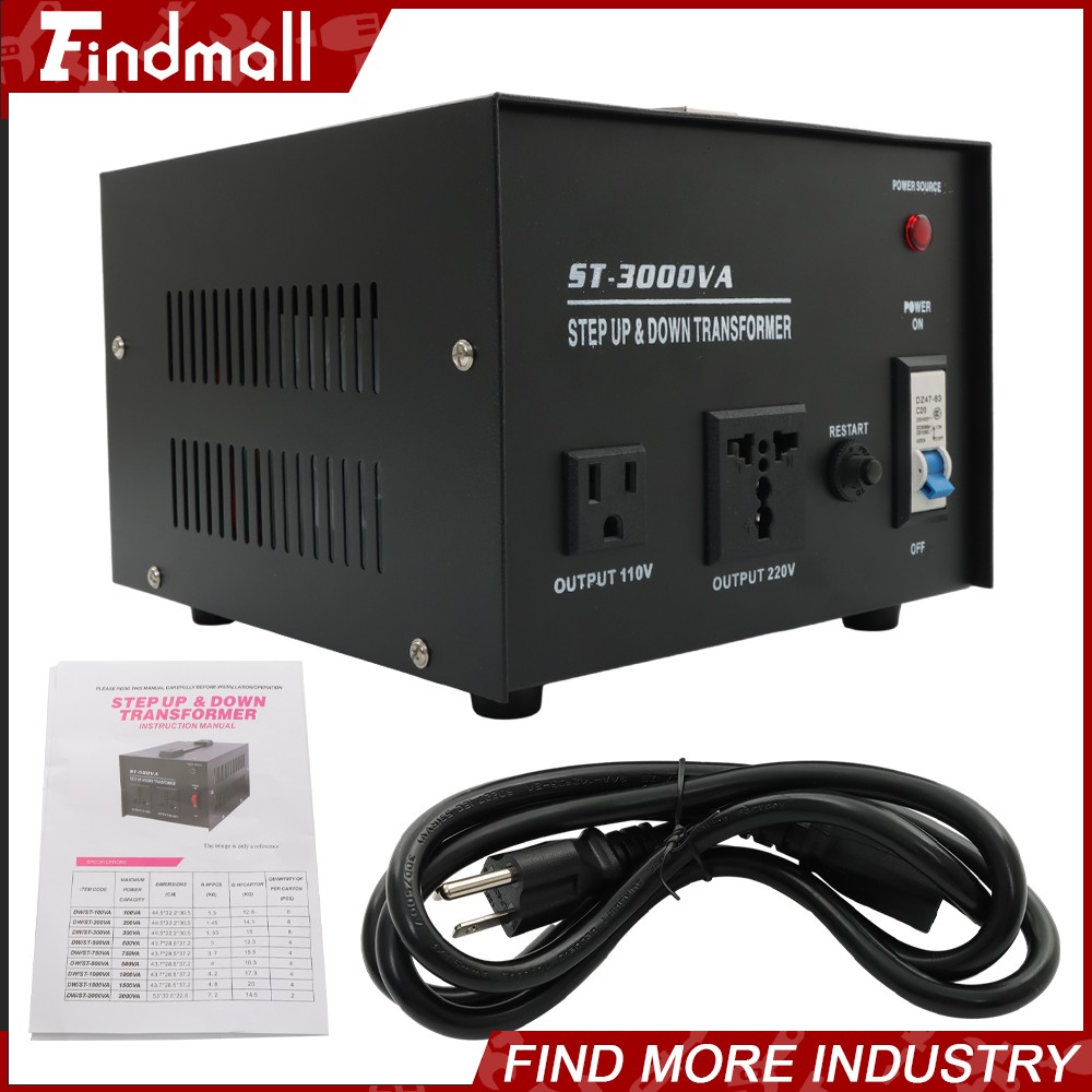 Findmall 3000W Step Up/Down Voltage Converter Transformer 110V/220V To 220V/110V