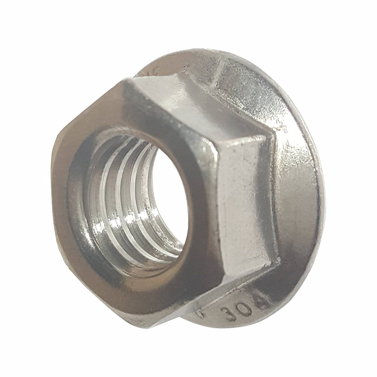 3/8-16 Stainless Steel Flange Nuts Serrated Base Lock Anti Vibration Qty 25