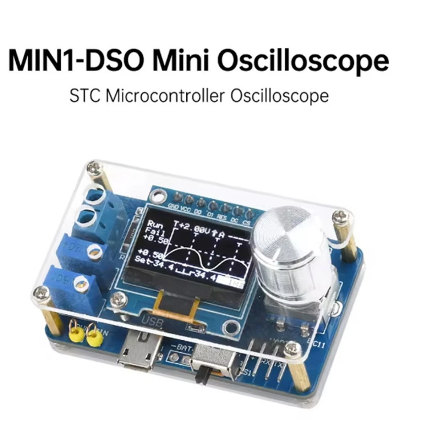 DIY Mini Digital Oscilloscope Electronic Kit STC Soldering Practice Project Kit