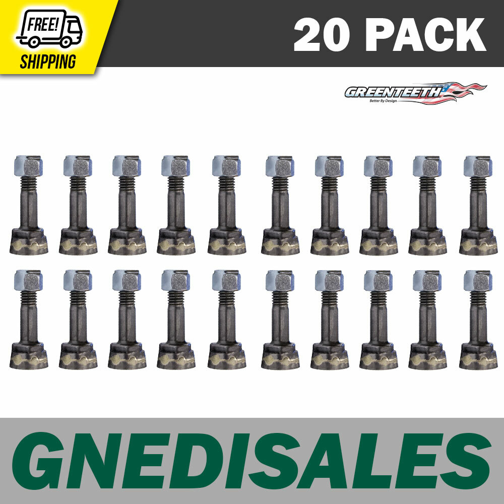 1100 Series Greenteeth/Wear Sharp, Stump Grinder Teeth – Lot of 20, Ships Free!