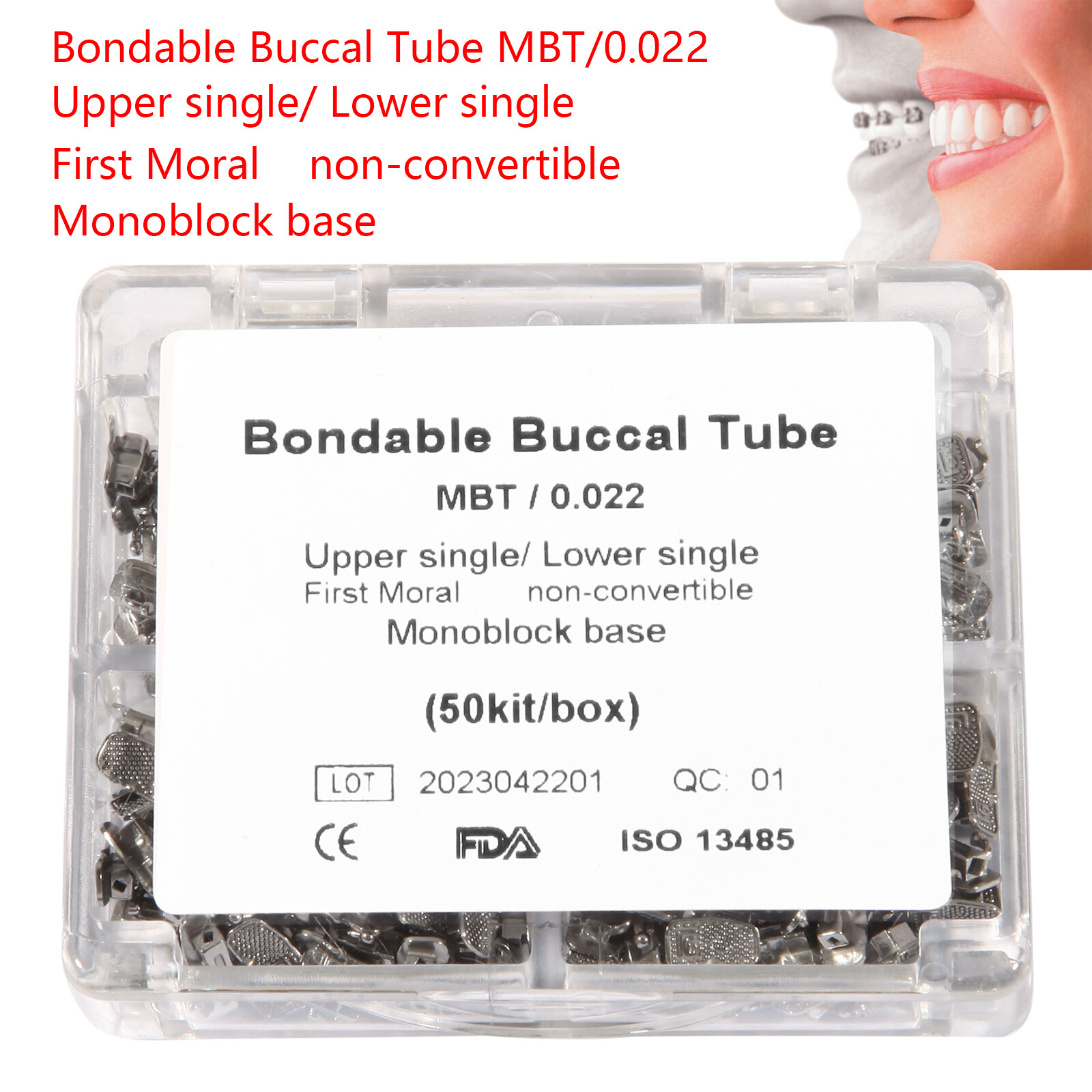 Dental Orthodontic Buccal Tube 1st Molar Single Bondable MBT 022 Monoblock