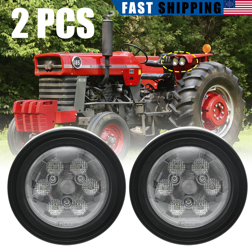 LED Fender Light Round Sealed Cab Light Tractor Rear Mount FOR Various Tractors