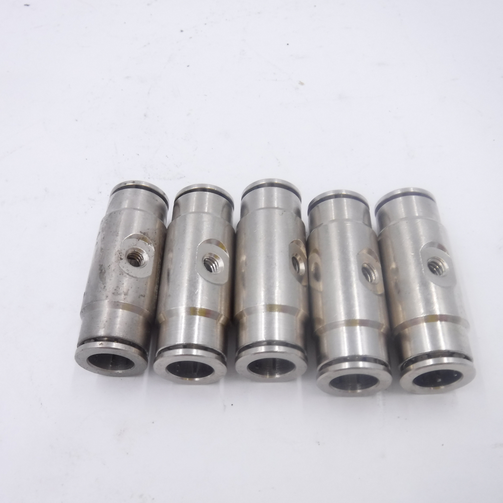 5 Pack 3/8″ Push to Connect Fittings Unions Nickel Plated For Misting Systems