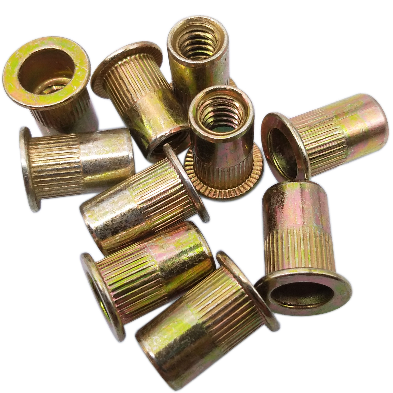 Stock 50 Pcs M3 M4 M5 M6 M8M10 M12 LFK Steel Rivet Nut Rivnut Insert Nutsert