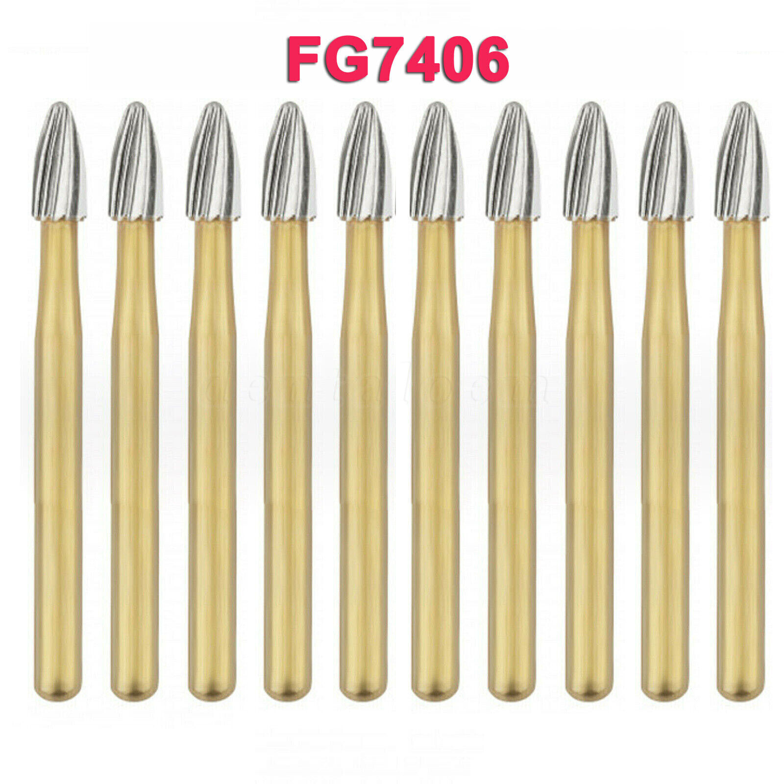 10 Pcs Dental Carbide Trimming & Finishing Burs FG For High Speed Handpie