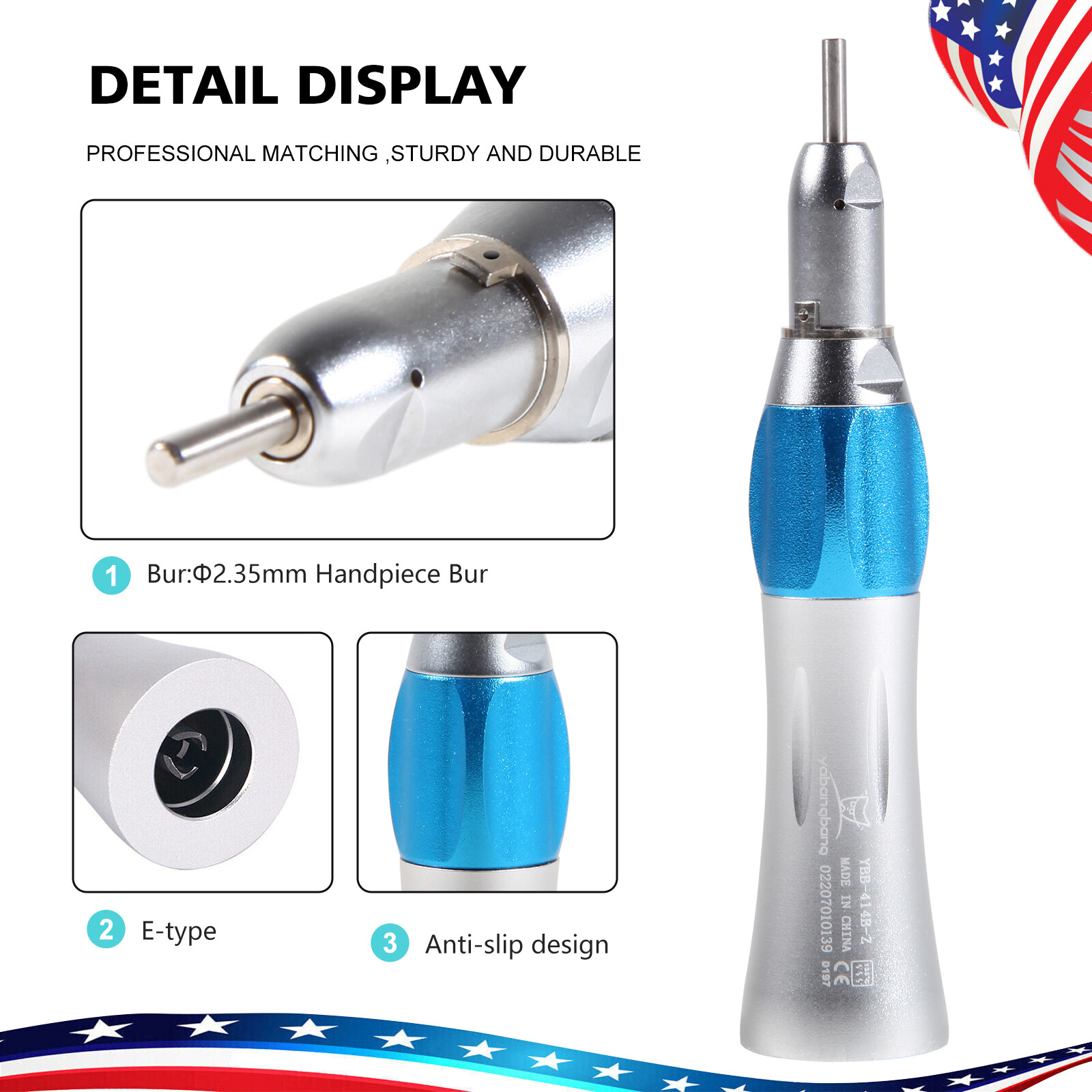 Dental Straight Nose Cone E-type Low Speed Handpiece YP-EP
