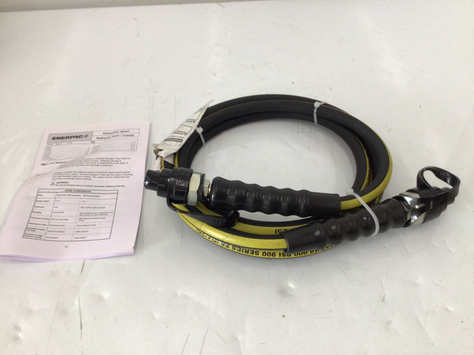 ENERPAC HC9210C Hydraulic Hose Assembly: 1/4 in ID, CH604 x CH604, 10 ft Lg