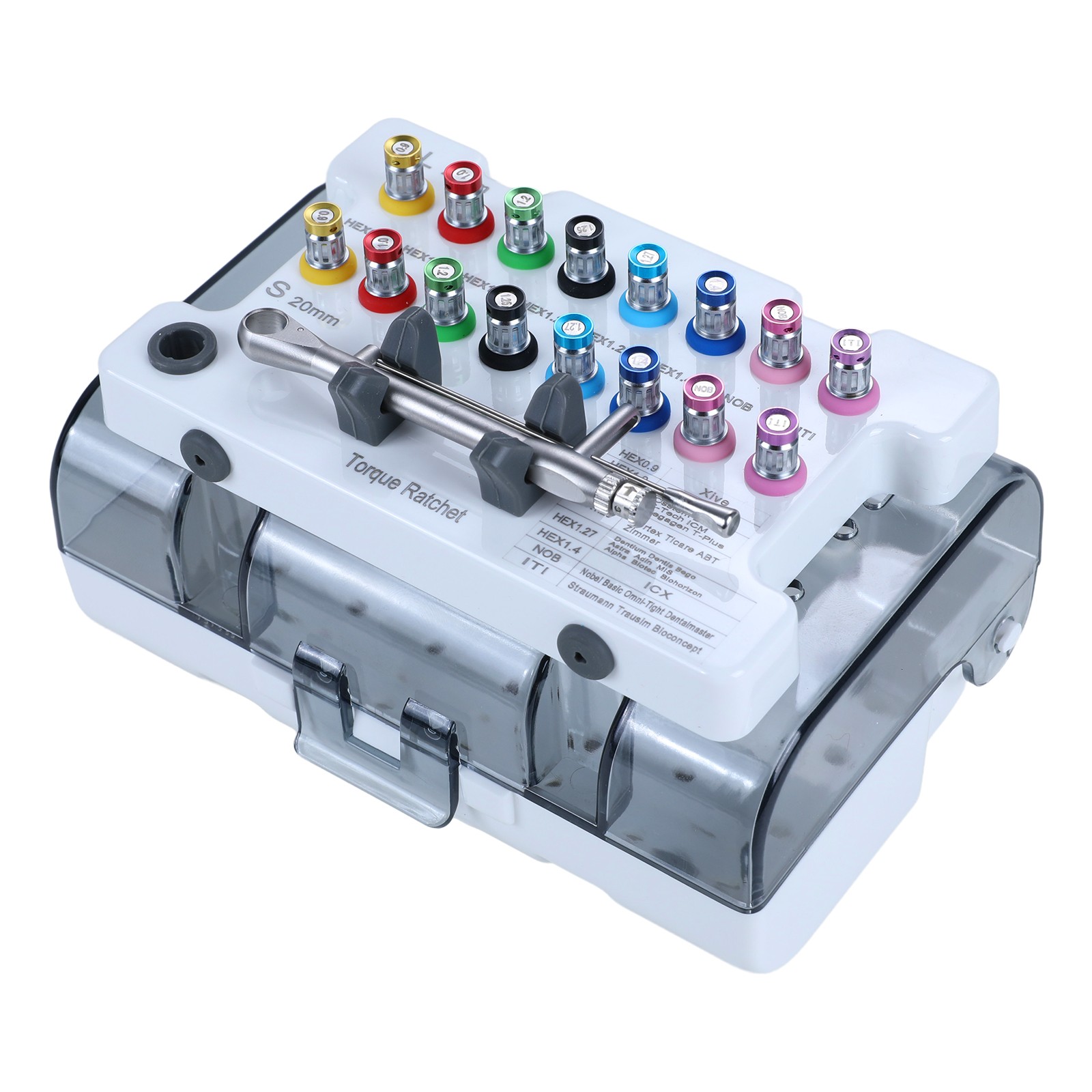 Instrumento kit implante dental controlador de restauración protésica universal