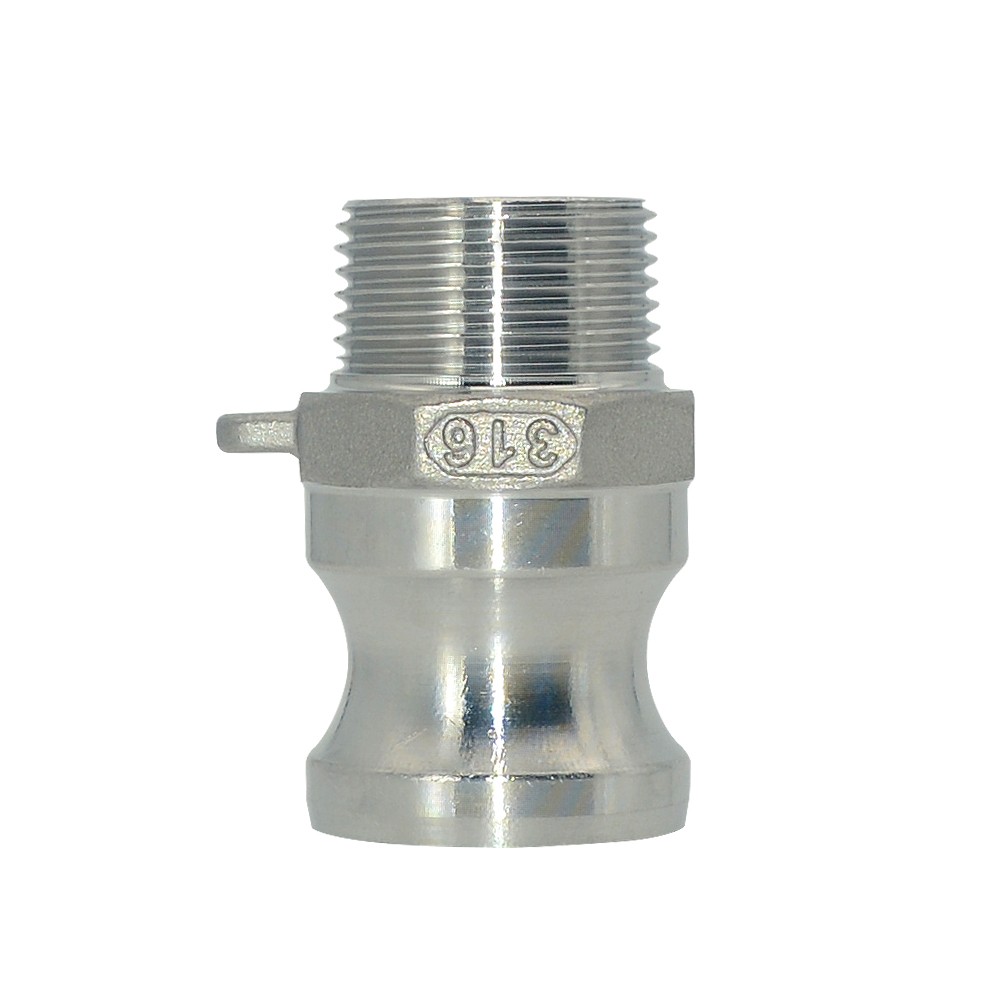 3/4″ 0.75 in Type F Camlock Male Adapter to Male NPT Stainless Steel Fitting