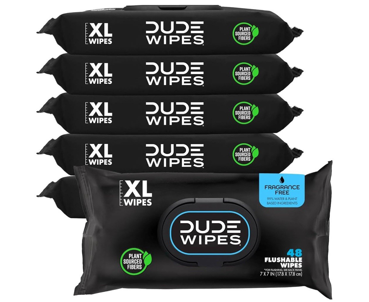 DUDE Wipes XL Flushable Wipes Fragrance Free 48 Ct