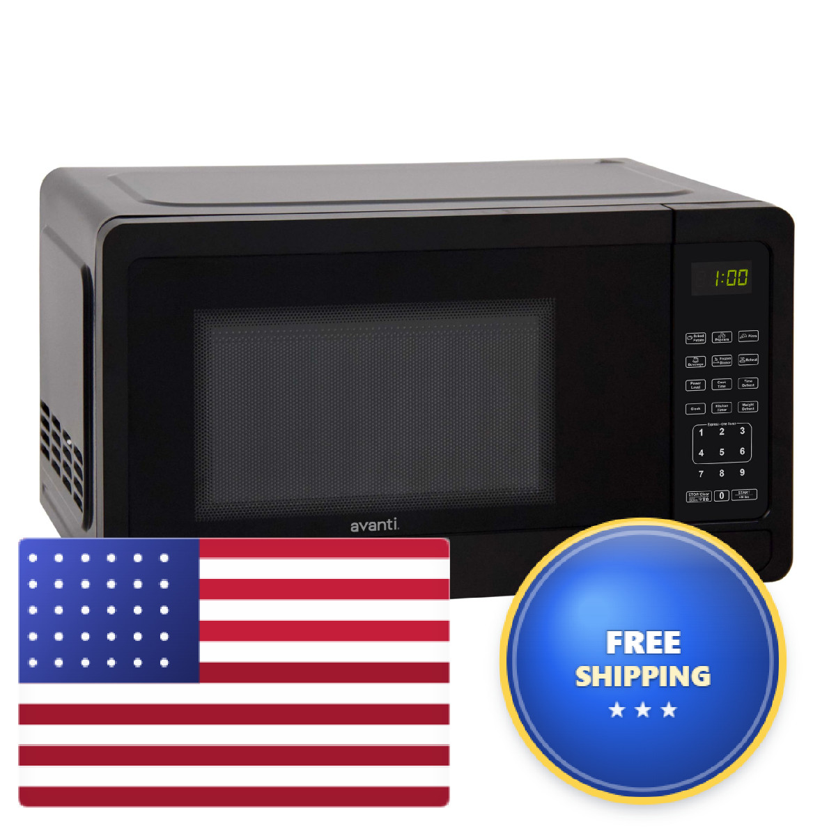 Avanti Microwave Oven 700-Watts Compact 6 Pre Cooking Settings Speed Defrost