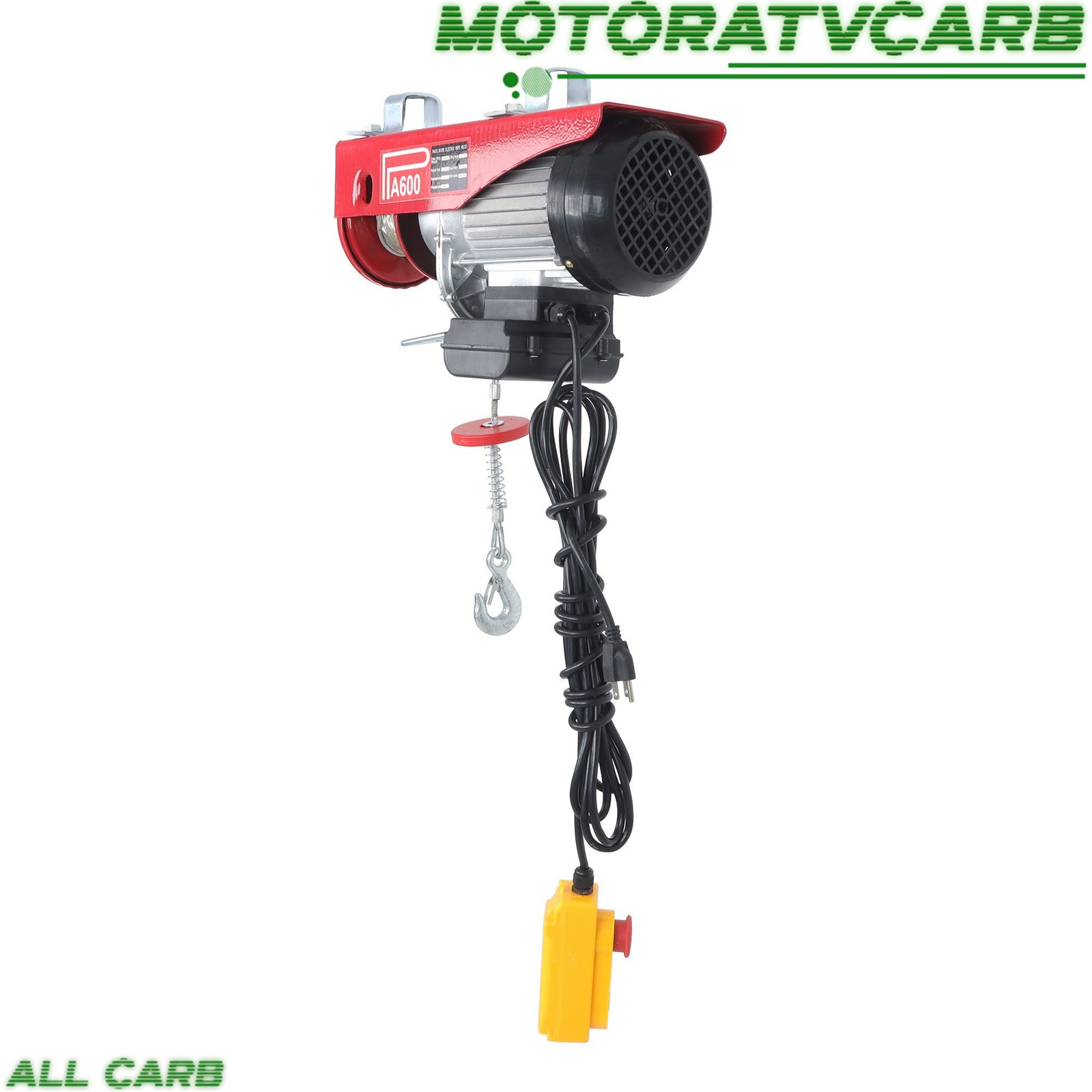 ALL-CARB 1150W Mini 1320lbs Electric Hoist w/14ft Wired Remote Control, 110v