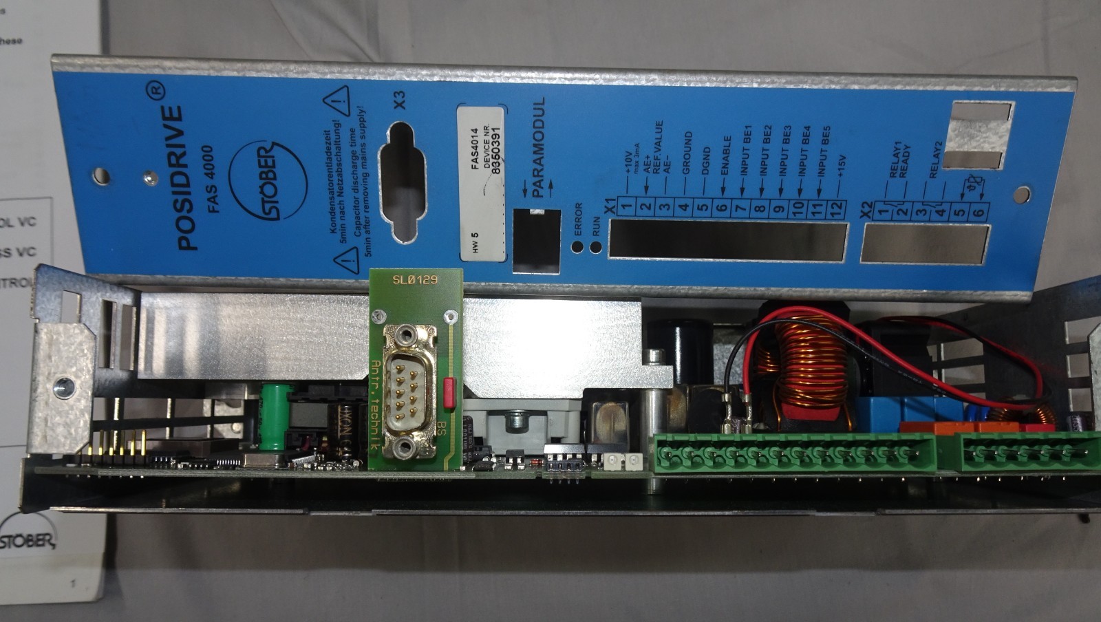 *PRISTINE* FAS4014 POSIDRIVE 0.75KW 1HP 400/480VAC IP20 W/ PRINTED MANUAL (481)